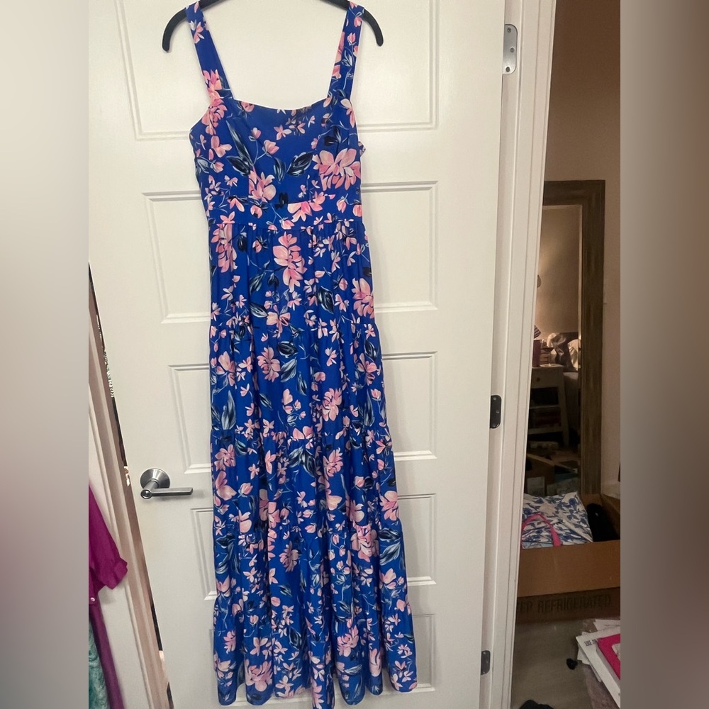 Floral Blue Maxi Dress